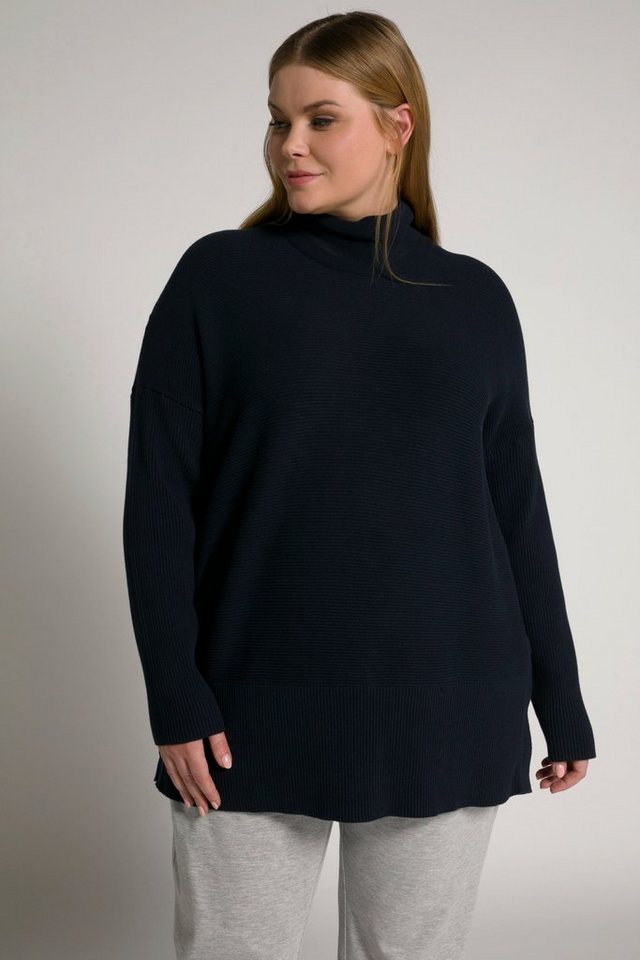 Ulla Popken Strickpullover Bellieva-Pullover Stehkragen Druckknöpfe Langarm Schwangerschaft von Ulla Popken