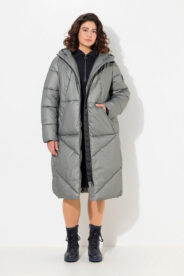 Ulla Popken Wintermantel Steppmantel A-Linie Kapuze Kordel Windfang von Ulla Popken