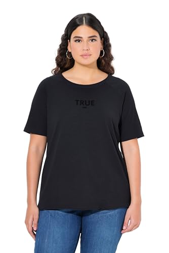Ulla Popken Women's, Ringel, Rundhals, Halbarm, offenkantig T-Shirts, Schwarz, 62/64 Ulla Popken Women's, Ringel, Rundhals, Halbarm, offenkantig T-Shirts, Schwarz, 62/64 von Ulla Popken