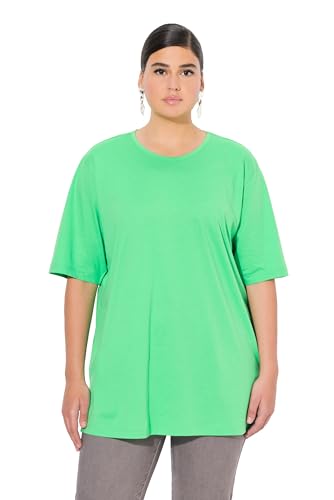 Ulla Popken Damen T-Shirt, Rundhalsausschnitt, Relaxed, Halbarm, Mintgrün, 50-52 EU von Ulla Popken
