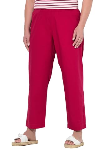 Ulla Popken Damen 7/8-chinohose Ruby, Elastikbund, Weites, Gerades Bein Casual Pants, Dunkle Himbeere, 42W / 32L EU Ulla Popken Damen 7/8-chinohose Ruby, Elastikbund, Weites, Gerades Bein Casual Pants, Dunkle Himbeere, 42W / 32L EU von Ulla Popken