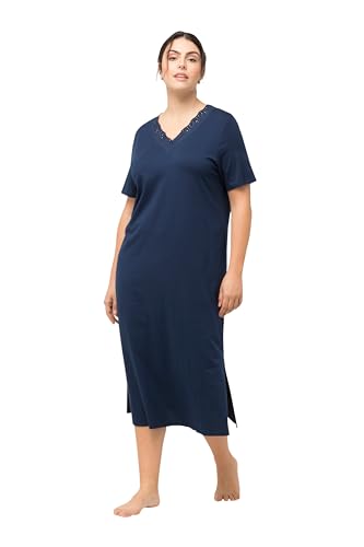 Ulla Popken Women's Nachthemd, Lochstickerei, V-Ausschnitt, Halbarm, Modal Nightgown, Nachtblau, 54 Ulla Popken Women's Nachthemd, Lochstickerei, V-Ausschnitt, Halbarm, Modal Nightgown, Nachtblau, 54 von Ulla Popken