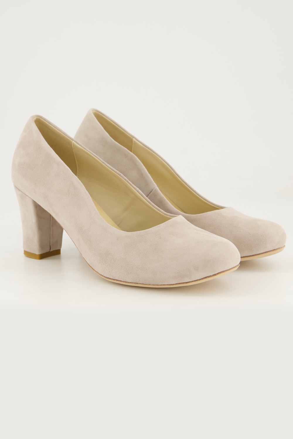 Veloursleder-Pumps, Damen, braun, Größe: 41, Leder, Ulla Popken von Ulla Popken