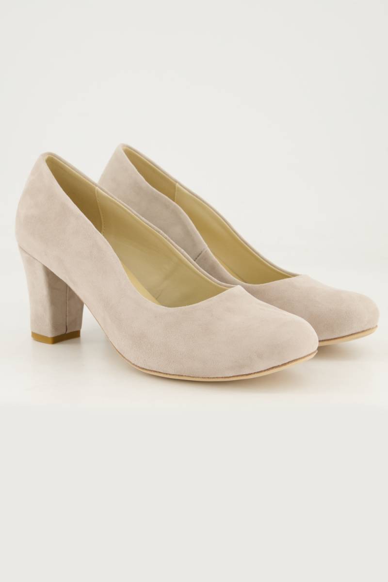 Veloursleder-Pumps, Damen, braun, Größe: 41, Leder, Ulla Popken Veloursleder-Pumps, Damen, braun, Größe: 41, Leder, Ulla Popken von Ulla Popken