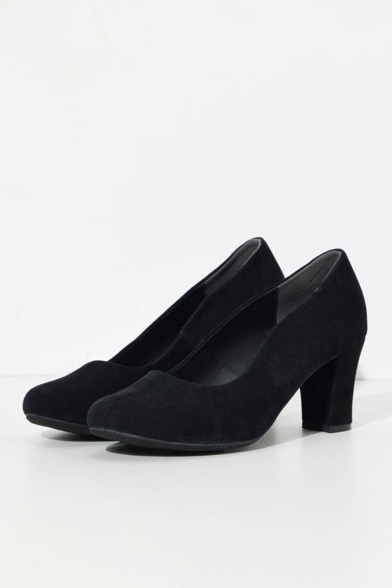 Veloursleder-Pumps, Damen, schwarz, Größe: 41, Leder, Ulla Popken Veloursleder-Pumps, Damen, schwarz, Größe: 41, Leder, Ulla Popken von Ulla Popken