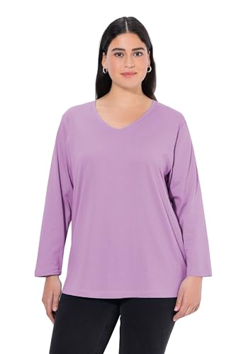 gs1 data protected company 4069787000005 Women's, V-Ausschnitt, Relaxed, Langarm T-Shirt, Lavendel, 50-52 von Ulla Popken