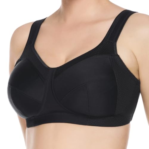 Ulla Dessous - Kate - Sport und Entlastungs-BH ohne Bügel (110 I Schwarz) von Ulla