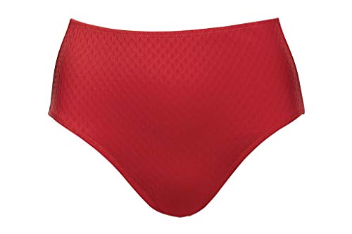 ulla Hoher Bikini-Slip Größe 48, Farbe Rot von Ulla