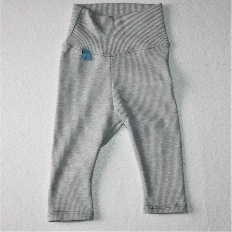 Gemütliche Babylegging Aus Rip-Jersey Von Lillestoff, Hellgraumeliert, Gr. 56 Bis 92 von UllasKunterbuntes
