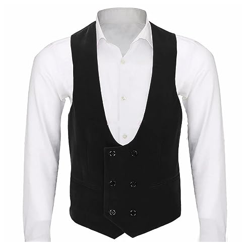 Ulnomio Herren Samt Anzug Weste Moderne Passform für formale Uniform Weste Ulnomio Herren Samt Anzug Weste Moderne Passform für formale Uniform Weste von Ulnomio