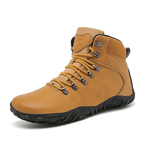 Winter-Barfußstiefel für Herren, wasserdicht, rutschfest, warm, Outdoor-Schneestiefel, dunkelbraun, 44 EU Winter-Barfußstiefel für Herren, wasserdicht, rutschfest, warm, Outdoor-Schneestiefel, dunkelbraun, 44 EU von Ulogu