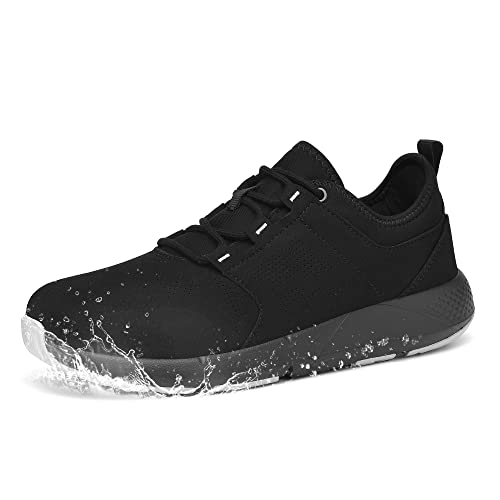 Ulogu Sportschuhe Herren Damen Wasserdicht Laufschuhe Leichte Turnschuhe Fitness Sneaker Running Shoe, Schwarz, Gr.41 von Ulogu