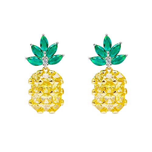 Uloveido Einzigartige Stud Ananas Drop Dangle Zirkon Ohrringe für Teen-Girls - Große Geburtstagsgeschenk-Ideen für Tochter PR001-Ohrringe von Uloveido