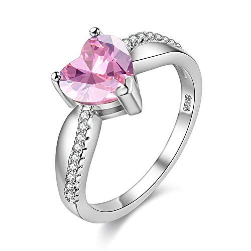 Uloveido Frauen Rosa CZ Steine ​​Jahrestag Ring für Mädchen mit Zirkonia Kristalle Y3051 von Uloveido