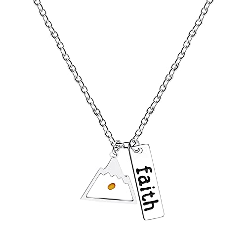 Uloveido Halskette mit Anhänger Edelstahl Glaube Senf Y559, Metall, Harz von Uloveido
