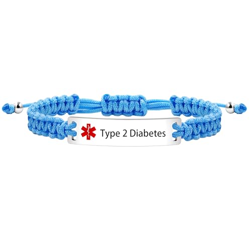 Uloveido Epilepsie Medizinisches Notfall-Armband mit Lasergravur, , verstellbar, für Männer und Frauen Y3944 Adjustable von Uloveido