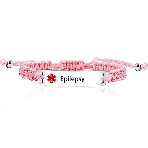 Uloveido Medizinisches Notfall-ID-Armband, lasergraviert, verstellbar, für Männer und Frauen, Notfall-Erste-Hilfe, handgefertigt, geflochten, Gesundheitswarnung, graviertes Armband, Y3944, 17 cm, Uloveido Medizinisches Notfall-ID-Armband, lasergraviert, verstellbar, für Männer und Frauen, Notfall-Erste-Hilfe, handgefertigt, geflochten, Gesundheitswarnung, graviertes Armband, Y3944, 17 cm, von Uloveido