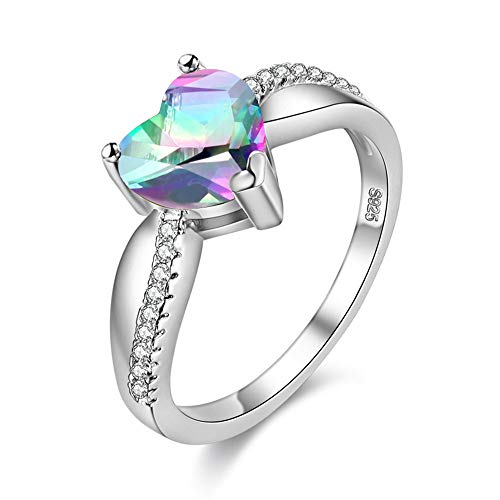 Uloveido Multi Color Frauen Jahrestag Ring für Mädchen wirh Zirkonia Kristalle Y3051 von Uloveido