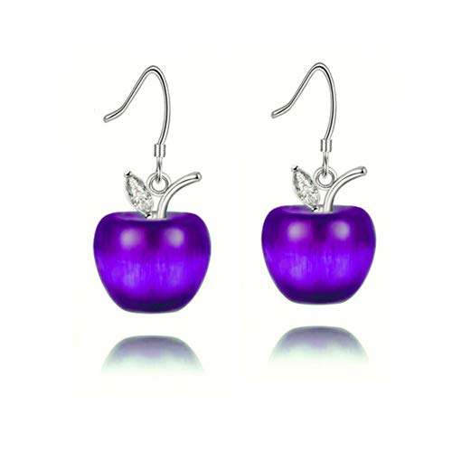 Uloveido Niedliche Mode Obst Apfel Ohrringe für Mädchen Frauen Weihnachten Geburtstag Schmuck Geschenk, Zirkonia, Zirkonia von Uloveido