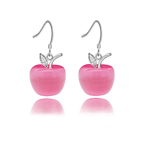 Uloveido Niedliche Mode Obst Apfel Ohrringe für Mädchen Frauen Weihnachten Geburtstag Schmuck Geschenk, Zirkonia, zirkonia, von Uloveido