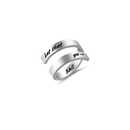Uloveido Verstellbarer inspirierender fliegender Löwenzahn, doppelter Edelstahl, Freiheitsring, cooles stapelbares Geschenk für Frauen, Gravurringe, motivierendes Geschenk für Teenager-Mädchen, Uloveido Verstellbarer inspirierender fliegender Löwenzahn, doppelter Edelstahl, Freiheitsring, cooles stapelbares Geschenk für Frauen, Gravurringe, motivierendes Geschenk für Teenager-Mädchen, von Uloveido
