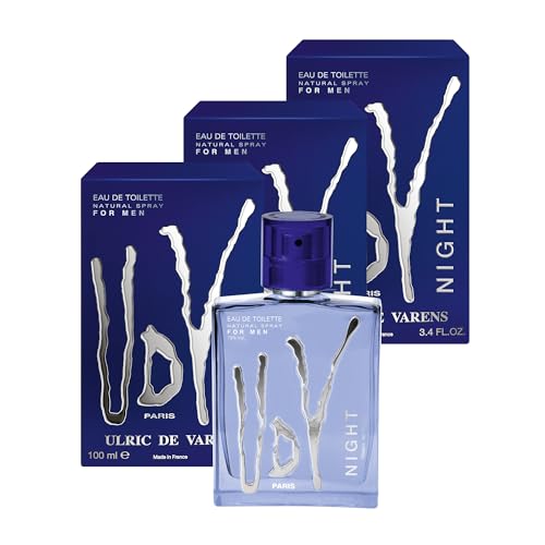 ULRIC DE VARENS - Eau de Toilette UDV Night – Fruchtiger orientalischer Farn – Herrenduft – Zerstäuber – hergestellt in Frankreich – 3 x 100 ml von Ulric de Varens