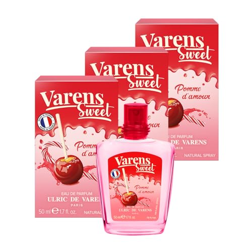 ULRIC DE VARENS Varens Sweet Pomme D'Amour Eau de Parfum – Gourmand, fruchtig, Apfel – Damenduft – Zerstäuber – Made in France – 3 x 50 ml von Ulric de Varens