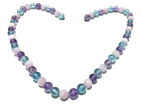 Amethyst violett Aqua Aura Kunzit Edelsteinkette Längenwahl DisplayLength 48 von Ulrike Schmitt Edelsteinkreationen