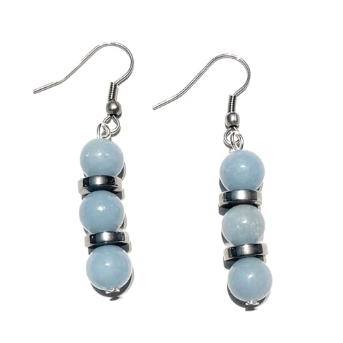 Angelit hellblau Hämatit Edelstein Ohrringe Ohrhänger 925 Echtsilber oder Chirurgenstahl MaterialType1 Ohrhaken aus Sterlingssilber Angelit hellblau Hämatit Edelstein Ohrringe Ohrhänger 925 Echtsilber oder Chirurgenstahl MaterialType1 Ohrhaken aus Sterlingssilber von Ulrike Schmitt Edelsteinkreationen