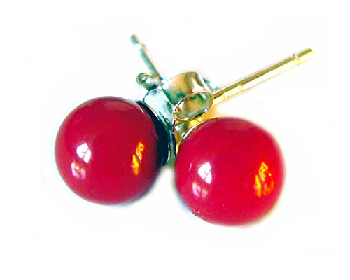 Bambuskoralle Koralle rot Ohrringe Ohrstecker Sterlingsilber 6 mm Bambuskoralle Koralle rot Ohrringe Ohrstecker Sterlingsilber 6 mm von Ulrike Schmitt Edelsteinkreationen