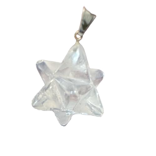 Bergkristall weiß transparent Merkaba Sterntetraeder Silber Anhänger von Ulrike Schmitt Edelsteinkreationen