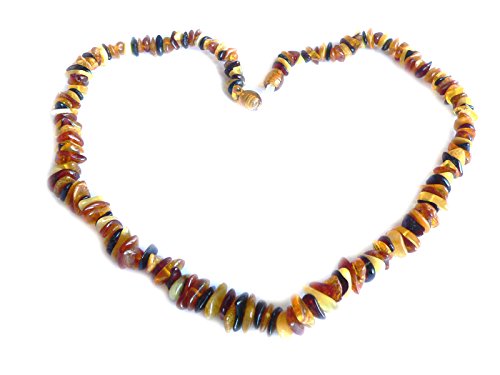 Bernstein Splitterkette Kette Halskette 45 cm mit Bernsteinverschluss von Ulrike Schmitt Edelsteinkreationen