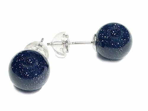 Blaufluss Edelstein Ohrringe Ohrstecker 925er Echtsilber von Ulrike Schmitt Edelsteinkreationen