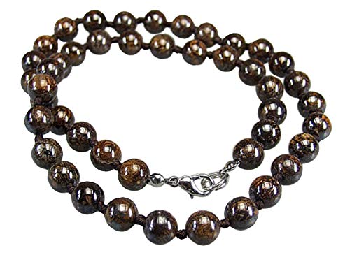 Bronzit Edelstein Kugelkette Halskette 50 cm geknotet Bronzit Edelstein Kugelkette Halskette 50 cm geknotet von Ulrike Schmitt Edelsteinkreationen