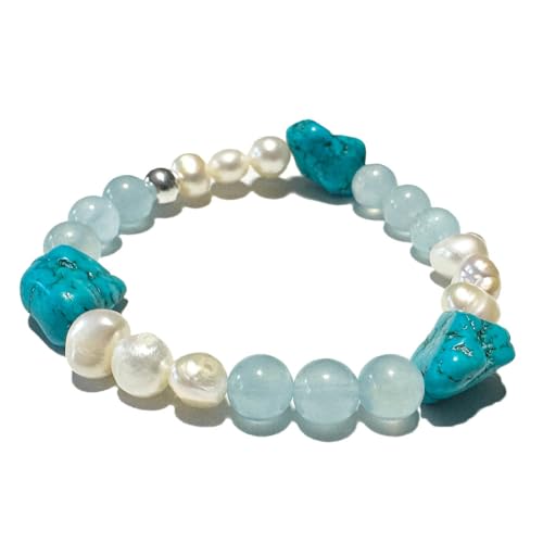 FISCHE Süßwasserperlen Aquamarin Türkis Sternzeichen Edelstein Stretch Armband Größenwahl DisplayLength 16 FISCHE Süßwasserperlen Aquamarin Türkis Sternzeichen Edelstein Stretch Armband Größenwahl DisplayLength 16 von Ulrike Schmitt Edelsteinkreationen