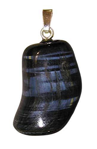 Falkenauge Freeform Edelstein Silber Ketten Anhänger von Ulrike Schmitt Edelsteinkreationen