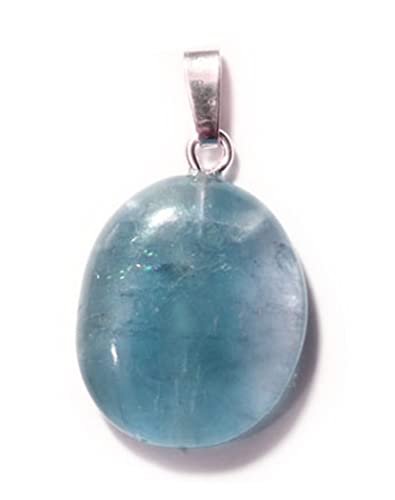 Fluorit blau Edelstein Ketten Silber Anhänger von Ulrike Schmitt Edelsteinkreationen