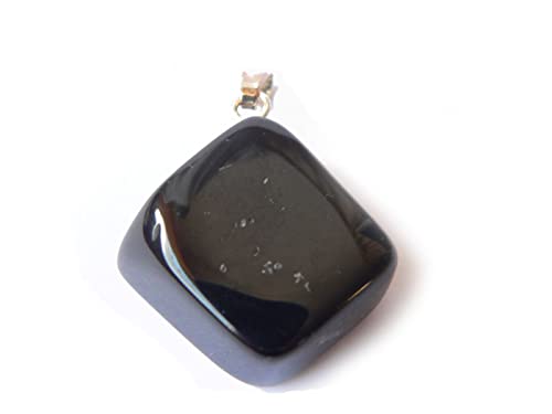 Gagat Jett Edelstein Ketten Anhänger Echtsilberöse von Ulrike Schmitt Edelsteinkreationen