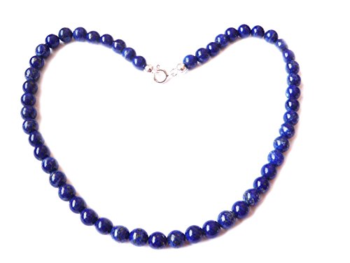 Ulrike Schmitt Edelsteinkreationen Lapislazuli Edelstein Kugel Kette Halskette Collier Größe 45 cm von Ulrike Schmitt Edelsteinkreationen