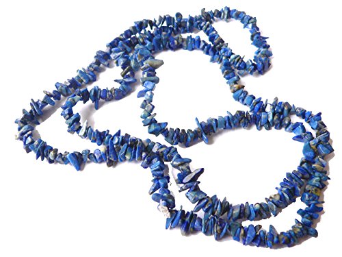 Lapislazuli Edelstein Splitterkette 90 cm von Ulrike Schmitt Edelsteinkreationen