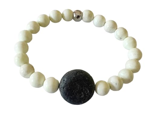 Lava Duft Kissen Zitronenchrysopras hellgrün Gaspeit Edelstein Kugel Stretch Armband Längen Wahl DisplayLength 17 von Ulrike Schmitt Edelsteinkreationen