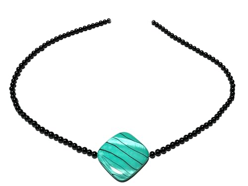 Onyx schwarz Edelsteinkette mit Glaswachsperle mint türkis Längenwahl DisplayLength 45 Onyx schwarz Edelsteinkette mit Glaswachsperle mint türkis Längenwahl DisplayLength 45 von Ulrike Schmitt Edelsteinkreationen