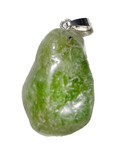 Peridot Olivin grün Edelstein Ketten Anhänger Echtsilberöse von Ulrike Schmitt Edelsteinkreationen