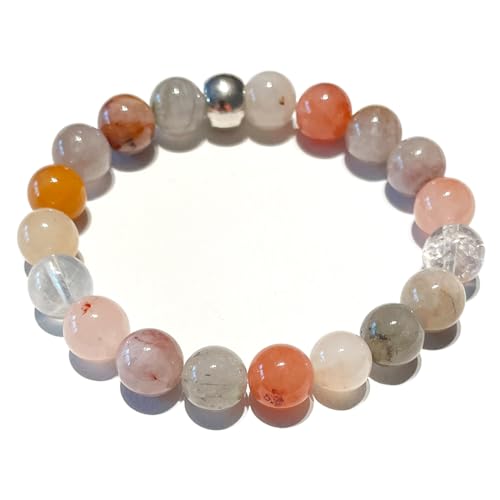 Rutilquarz Edelstein Kugel Stretch Armband mehrfarbig Längen Wahl DisplayLength 21 von Ulrike Schmitt Edelsteinkreationen