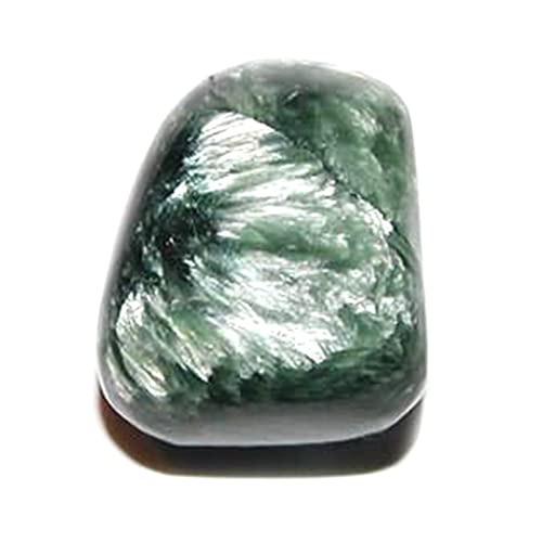 Serafinit Seraphinit Edelstein Anhänger freeform gebohrt grün von Ulrike Schmitt Edelsteinkreationen