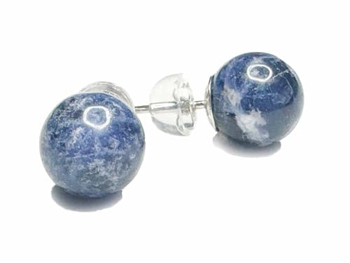 Sodalit Sodalith Edelstein Silber Kugel Ohrstecker blau Sodalit Sodalith Edelstein Silber Kugel Ohrstecker blau von Ulrike Schmitt Edelsteinkreationen