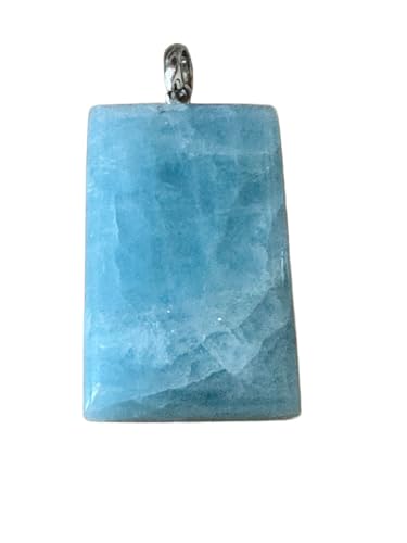 Ulrike Schmitt Edelsteinkreationen Aquamarin Kristall Ketten Viereck Anhänger Silber rhodoniert aus Namibia von Ulrike Schmitt Edelsteinkreationen