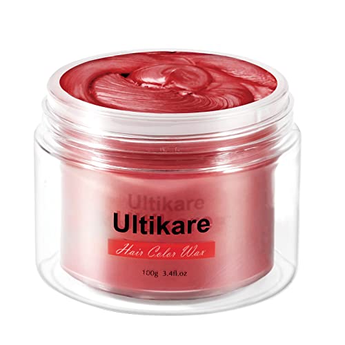 Temporäre Haarfarbe Creme, Ultikare Haarfarbe Wachs Temporäre Haarfarbe Set Instant DIY Cosplay für Karneval Weihnachten Halloween-Partys für Männer und Frauen (Rot)… von Ultikare