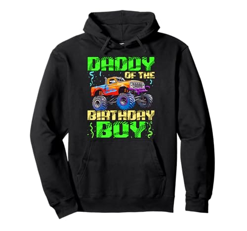 Geburtstagsfeier zum Geburtstag von Daddy of The Birthday Boy im Monster Truck Pullover Hoodie von Ultimate Birthday Celebrations Boy Monster Truck