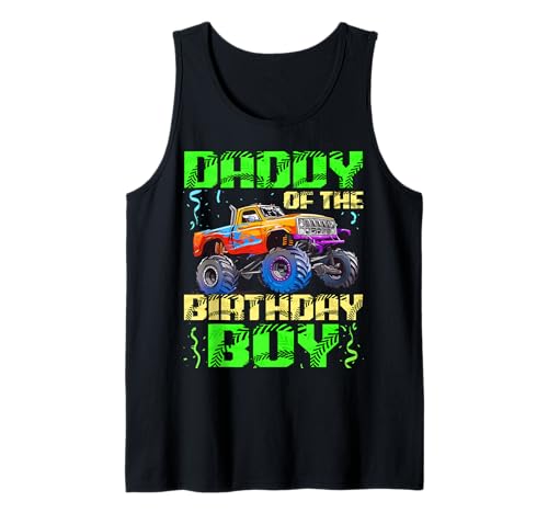 Herren Geburtstagsfeier zum Geburtstag von Daddy of The Birthday Boy im Monster Truck Tank Top von Ultimate Birthday Celebrations Boy Monster Truck